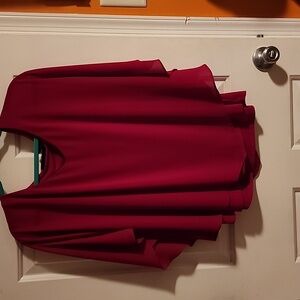 Dennis Basso RED top, Think The Holiday.